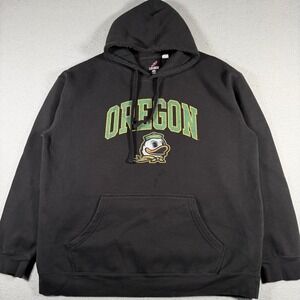 Oregon Ducks Donald Duck Graphic Hoodie Sweatshirt Mens 2XL Black Green League